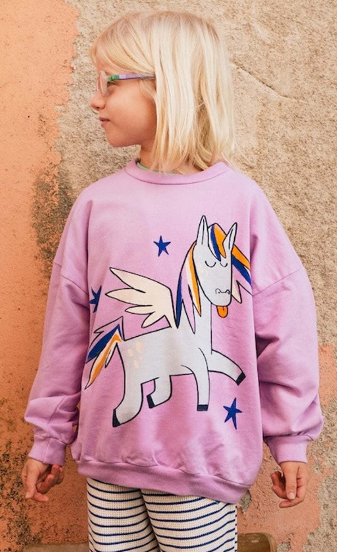 Sweater Lila Pegasus Stars von Lötie Kids