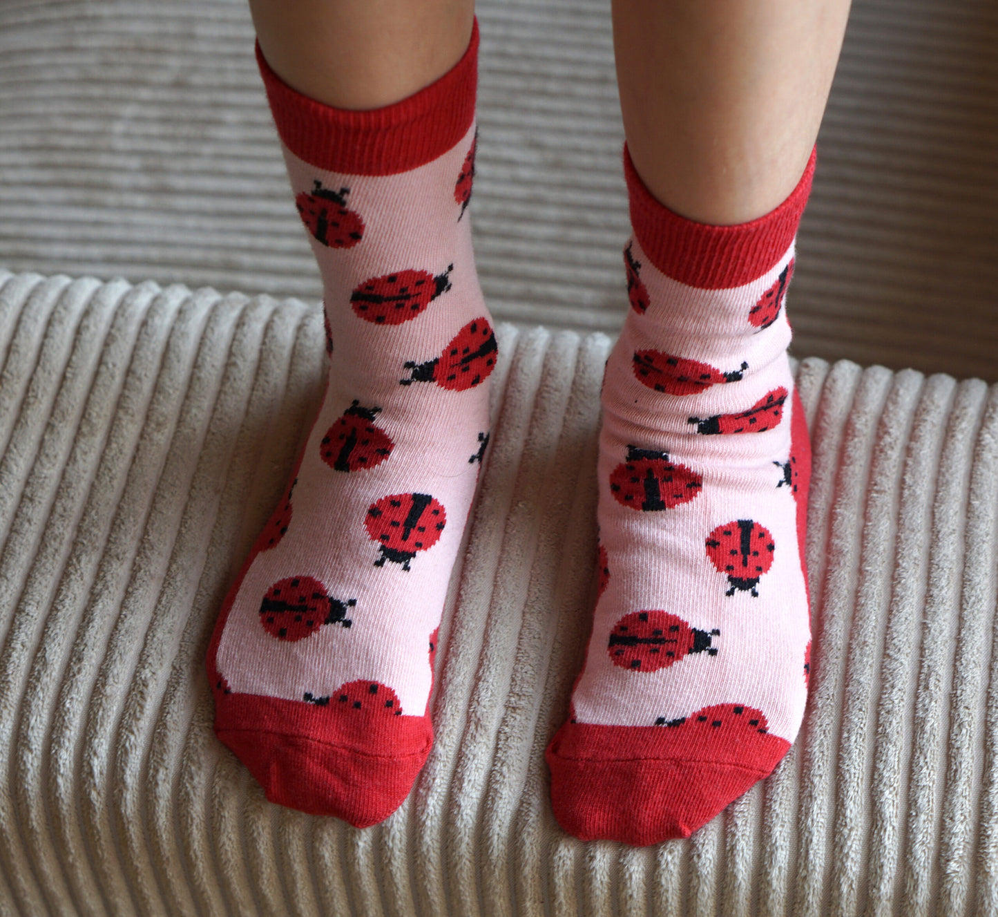 Ladybug socks for children by Fräulein Prusselise 